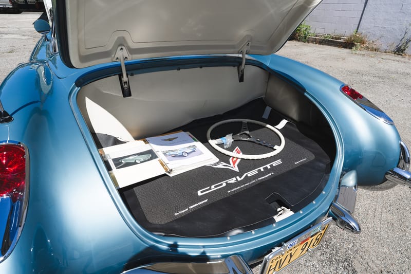 1957 Chevrolet Corvette, trunk, frame 6 of 14