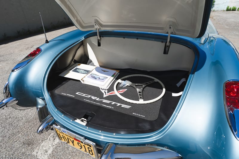 1957 Chevrolet Corvette, trunk, frame 7 of 14