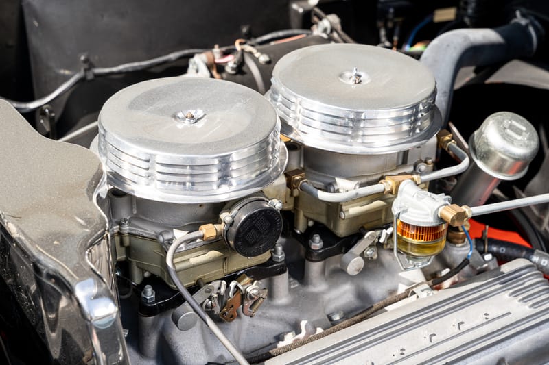 1957 Chevrolet Corvette, engine bay, frame 6 of 10