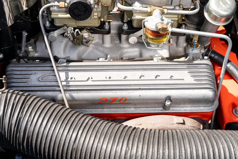 1957 Chevrolet Corvette, engine bay, frame 7 of 10