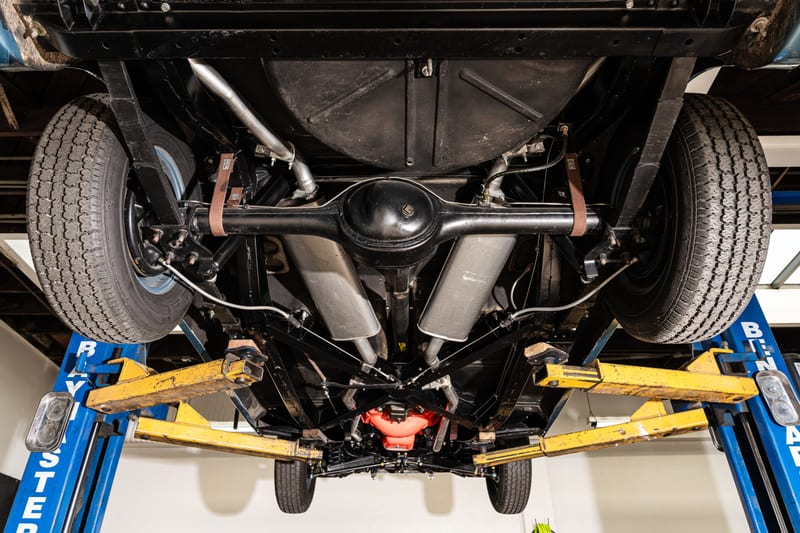 1957 Chevrolet Corvette, undercarriage, frame 1 of 20
