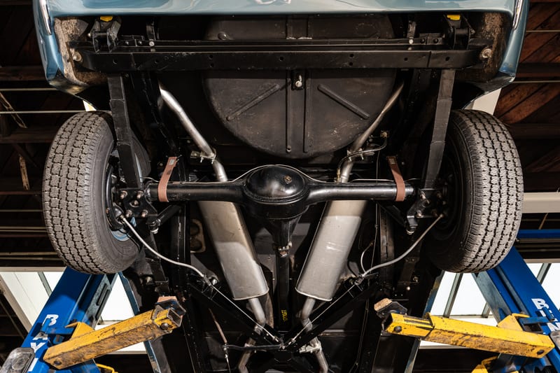 1957 Chevrolet Corvette, undercarriage, frame 2 of 20