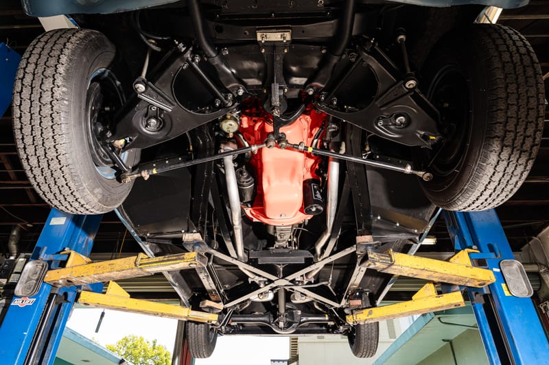 1957 Chevrolet Corvette, undercarriage, frame 5 of 20