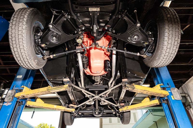 1957 Chevrolet Corvette, undercarriage, frame 6 of 20