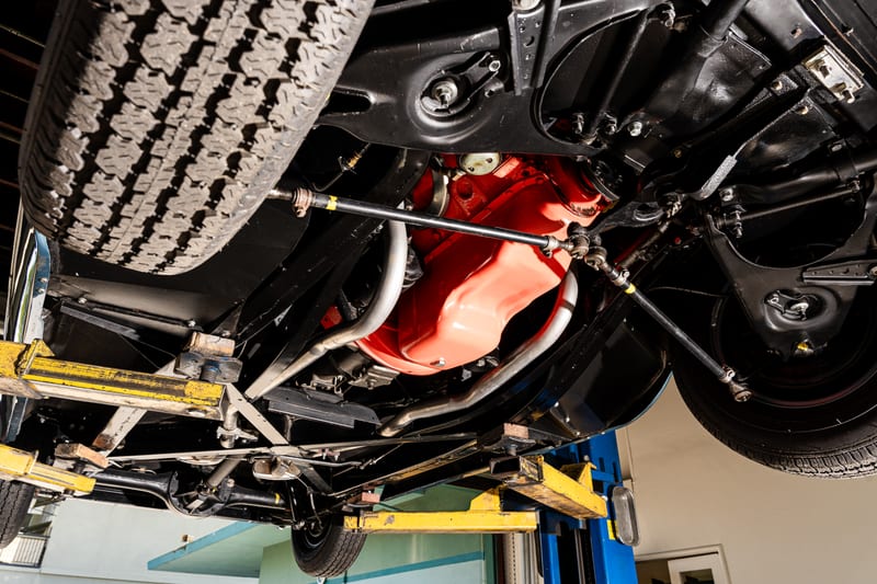1957 Chevrolet Corvette, undercarriage, frame 8 of 20