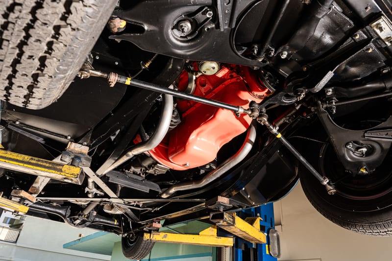 1957 Chevrolet Corvette, undercarriage, frame 10 of 20