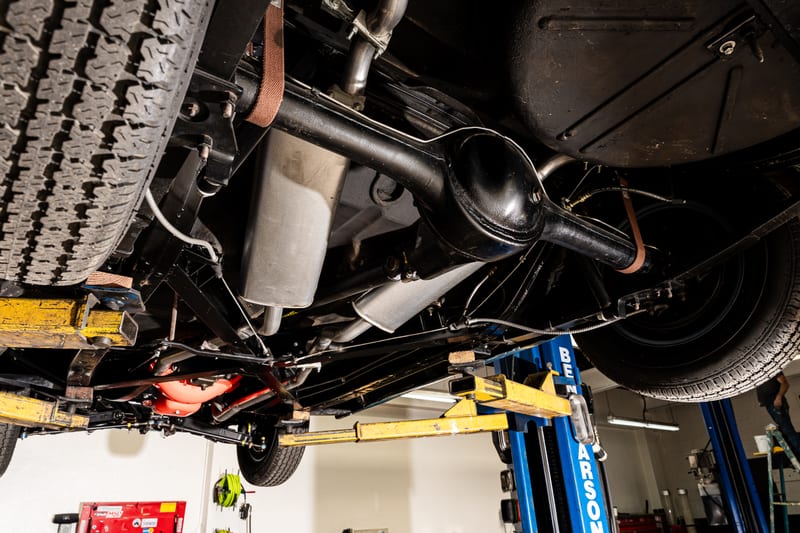 1957 Chevrolet Corvette, undercarriage, frame 12 of 20