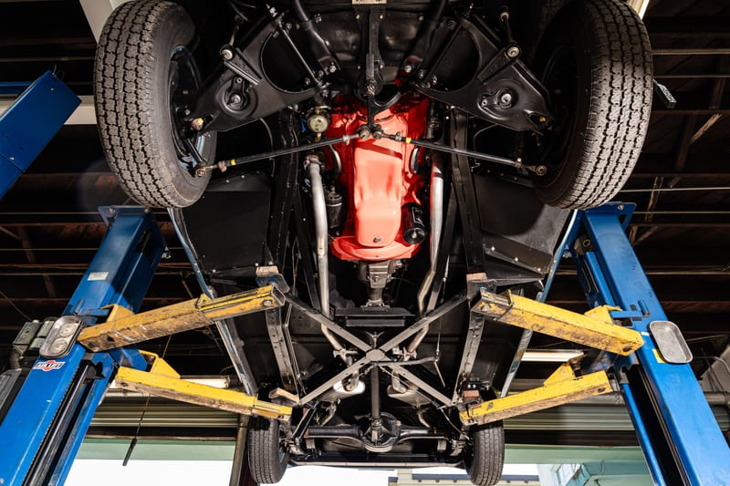 1957 Chevrolet Corvette, undercarriage, frame 13 of 20