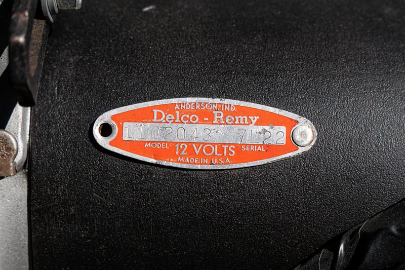 1957 Chevrolet Corvette, glass stamps, stickers, and engine numbers, frame 7 of 12