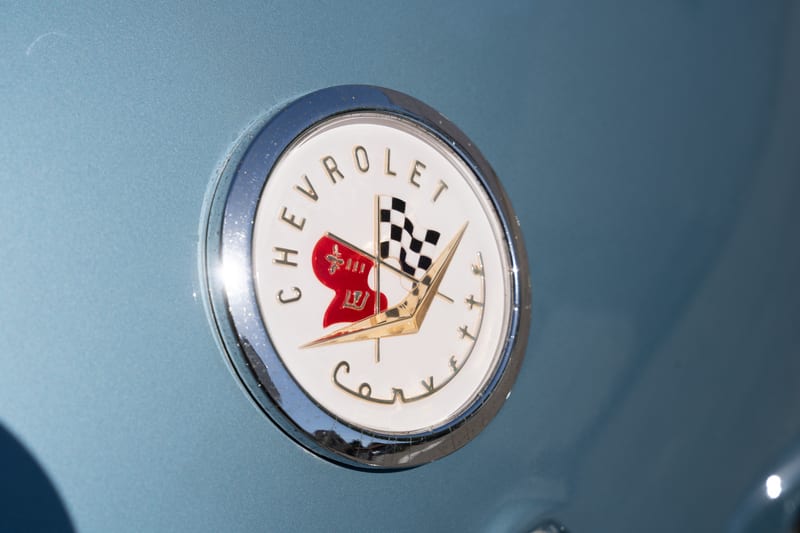 1957 Chevrolet Corvette, badges, body tag and documents, frame 2 of 5